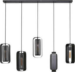 Hanglamp Mesh rotate 5 lampen - Artic zwart