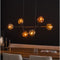 Hanglamp Molecule 6 lampen mix glass - Artic zwart