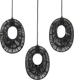 Hanglamp Pendant Ovo cluster rectangular - black