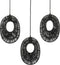 Hanglamp Pendant Ovo cluster rectangular - black