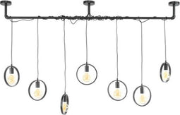 Hanglamp Ring wikkel 7 lampen - Charcoal