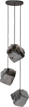 Hanglamp Rocky Chromed 3 lampen - Glas