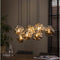 Hanglamp Rocky Chromed 7 lampen - Glas