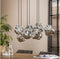 Hanglamp Rocky Chromed 7 lampen - Glas