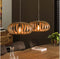 Hanglamp Stripes 2 lampen mangohout - naturel