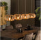 Hanglamp Stripes 4 lampen mangohout - naturel