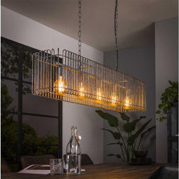 Hanglamp trax 120cm - Oud zilver | Meubelplaats