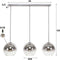 Hanglamp van 3 Bubble Lampen Bollen met Rookglas - Oud Zilver - Woonkamer - Eettafel - Slaapkamer - Sfeer Verlichting - In Hoogte Verstelbaar tot 150 cm