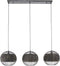 Hanglamp Waterhyacint bol 3 lampen - Zwart nikkel