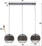 Hanglamp Waterhyacint bol 3 lampen - Zwart nikkel