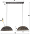 Hanglamp Waterhyacint Dome 2 lampen - Zwart nikkel