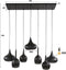 Hanglamp Zip 7 lampen - Artic zwart