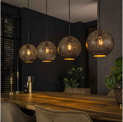 Hanglamp Zip Globe Ø25 cm 4 lampen - Artic zwart
