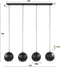 Hanglamp Zip Globe Ø25 cm 4 lampen - Artic zwart
