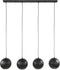 Hanglamp Zip Globe Ø25 cm 4 lampen - Artic zwart