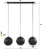 Hanglamp Zip sphere Ø30 cm 3 lampen - Artic zwart