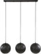 Hanglamp Zip sphere Ø30 cm 3 lampen - Artic zwart