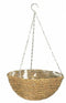 Hangmand - GARDEN ID Rustiek - 35 cm - kunststof schaal (binnen/buiten) - Rustieke rieten stijl - Gemakkelijk op te hangen.
