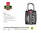 Hangslot met code TSA 78 30 SB 329917