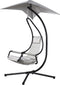 Hangstoel Met Standaard - 120x104x210cm - Wit & Zwart - Stoel Nico