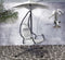 Hangstoel Met Standaard - 120x104x210cm - Wit & Zwart - Stoel Nico