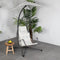 Hangstoel Met Standaard - 120x104x210cm - Wit & Zwart - Stoel Nico