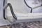 Hangstoel Met Standaard - 120x104x210cm - Wit & Zwart - Stoel Nico