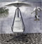 Hangstoel Met Standaard - 120x104x210cm - Wit & Zwart - Stoel Nico