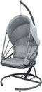 Hangstoel Tony met kap - Grijs