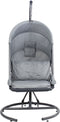 Hangstoel Tony met kap - Grijs