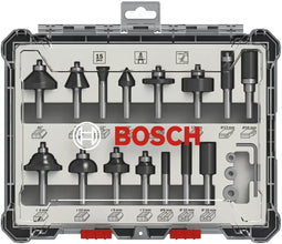 Bosch 2607017472 - Frezenset 15-delig - 8mm schachtdiameter - Robuuste draagkoffer