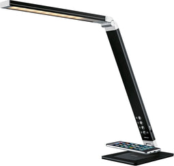 Hansa LED tafellamp Magic Plus, 5-staps dimmer, inductielaadvlak, 500 lumen, hoogte 420 mm