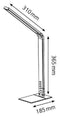 Hansa Magic Plus LED tafellamp, 5-staps dimmer, USB-oplaadfunctie, 500 lumen, hoogte 420 mm