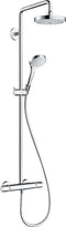 hansgrohe Croma Select S 180 2jet Showerpipe EcoSmart - wit/chroom - 2 straalsoorten - diameter hoofddouche 180 mm