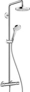 hansgrohe Croma Select S 180 2jet Showerpipe EcoSmart - wit/chroom - 2 straalsoorten - diameter hoofddouche 180 mm