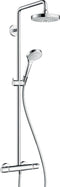 hansgrohe Croma Select S 180 2jet Showerpipe EcoSmart - wit/chroom - 2 straalsoorten - diameter hoofddouche 180 mm