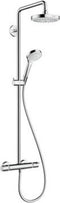 hansgrohe Croma Select S 180 2jet Showerpipe EcoSmart - wit/chroom - 2 straalsoorten - diameter hoofddouche 180 mm