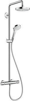 hansgrohe Croma Select S 180 2jet Showerpipe EcoSmart - wit/chroom - 2 straalsoorten - diameter hoofddouche 180 mm