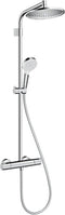 Hansgrohe Crometta S240 Vario Showerpipe douchesysteem thermostaat hoofddouche Crometta S 240 Rain douchearm lengte 350 mm Crometta Vario handdouche doucheslang chroom