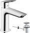 hansgrohe Logis Fine ééngreeps wastafelmengkraan 100 CoolStart met trekwaste chroom