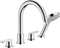 hansgrohe Vernis afdekset badkraan 211mm 4-gats chroom