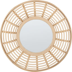 HANUA - Wandspiegel - Natuurlijk - Bamboehout