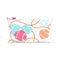 Happy Friday Cushion cover Cat & mouse 50x30 cm Multicolor