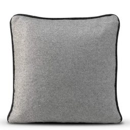 Happy Friday Decorative cushion cover Piping felt 50x50 cm Grey