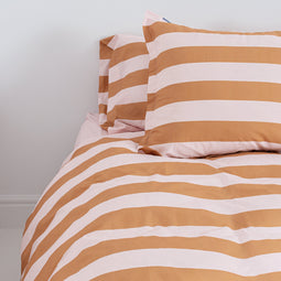 Happy Friday Duvet cover Breton 220x220 cm (Double) Orange