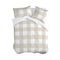 Happy Friday Duvet cover Gingham 220x220 cm (Double) Beige