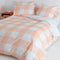 Happy Friday Duvet cover Gingham 220x220 cm (Double) Peach