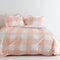 Happy Friday Duvet cover Gingham 220x220 cm (Double) Peach