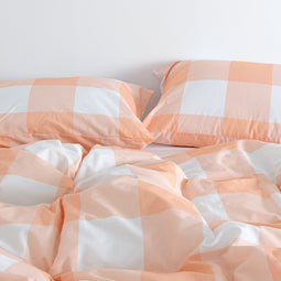 Happy Friday Duvet cover Gingham 240x220 cm (King) Peach
