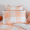 Happy Friday Pillow cover Gingham 60x70 cm Peach